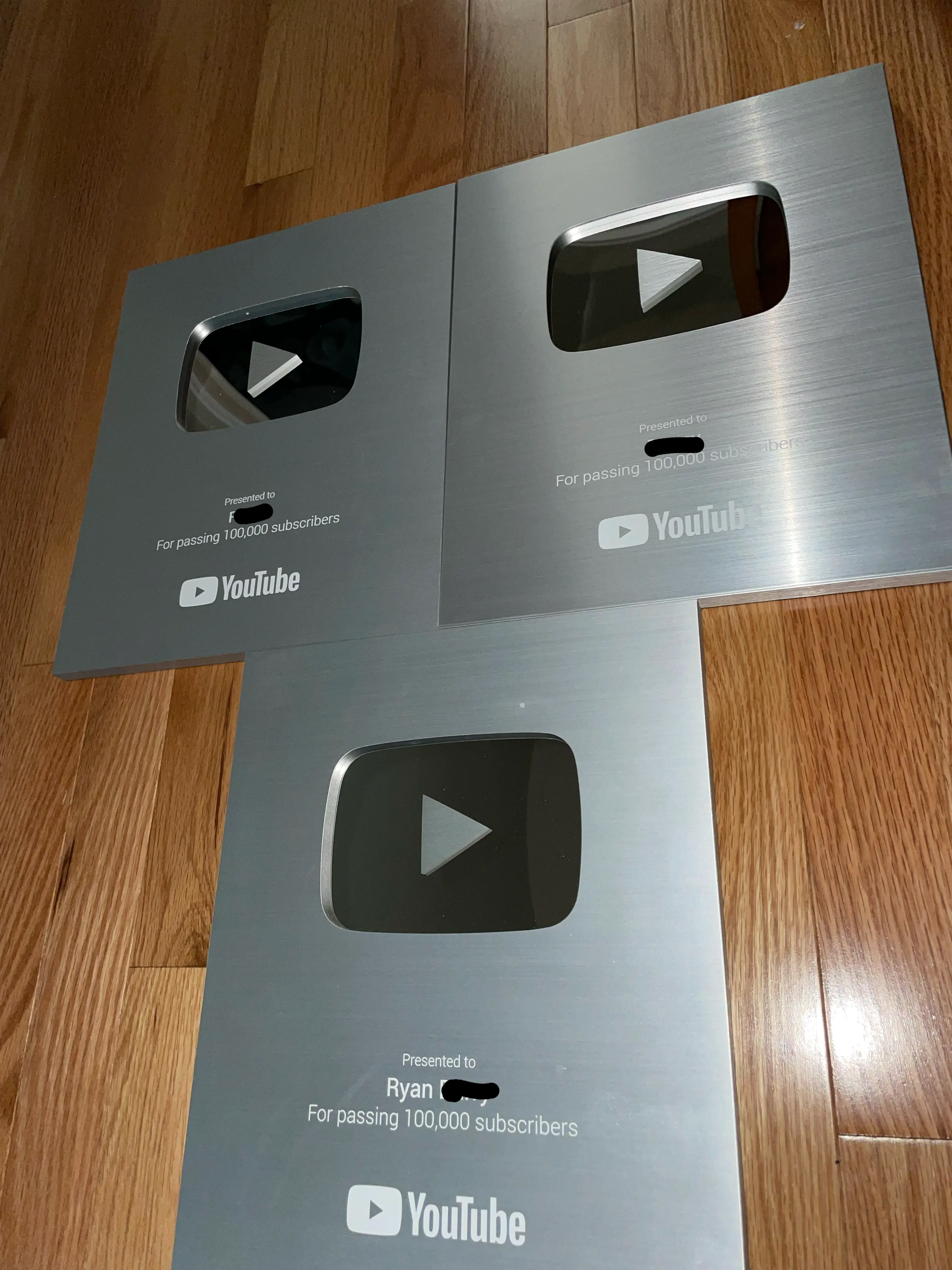 3 YouTube Play Buttons